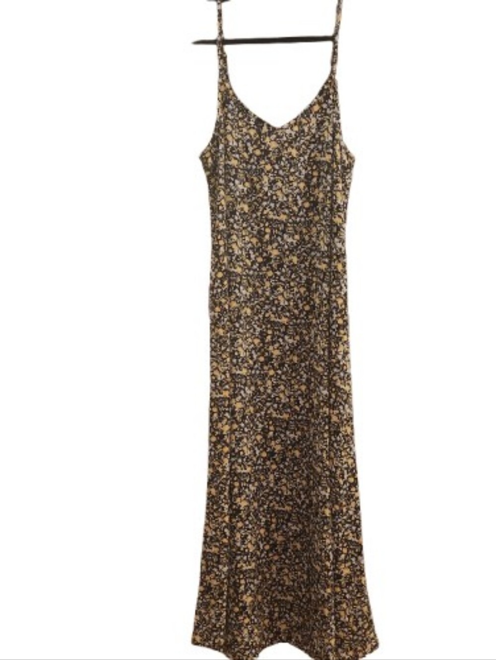 Natural Life Floral Slip Maxi Dress — Black w/ Yellow & White Florals, NWT